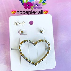 💝Hair pin with earrings. New. 💝